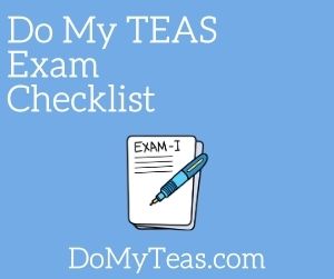 Do My TEAS Exam Checklist